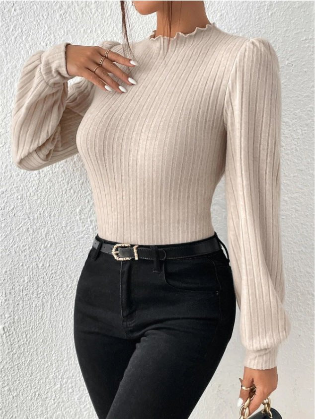 Slim Trim High Collar Winter Top