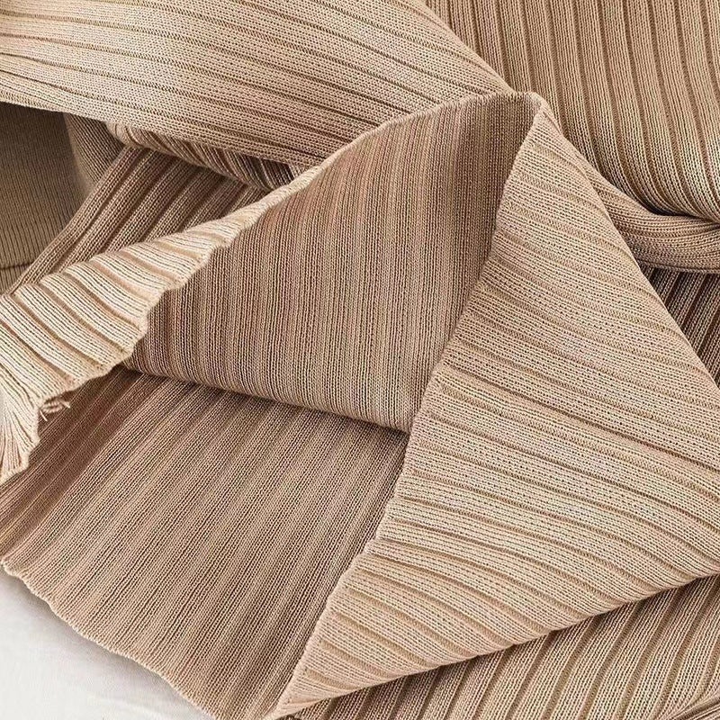 Halter Top & Drape Wide-Leg Pants Set