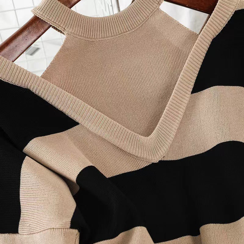 Halter Top & Drape Wide-Leg Pants Set