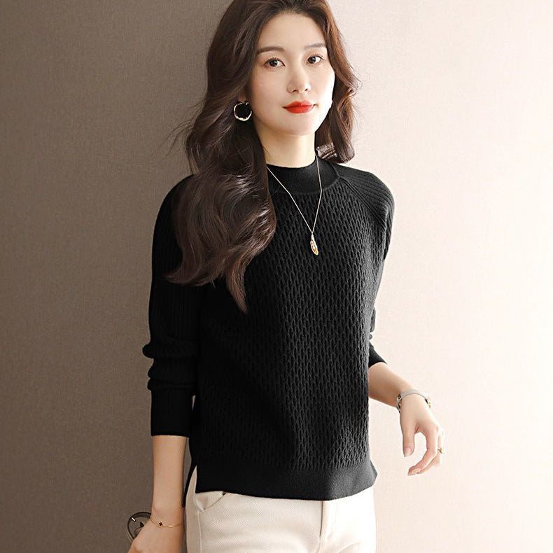 Loose Semi-Turtleneck Commuter Pullover