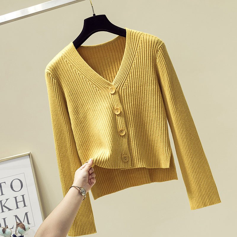 Elegant Slim Fit V-Neck Cardigan