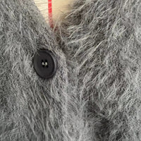 Loose Solid V-Neck Cardigan