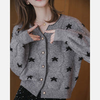 Purple Star V-Neck Cardigan