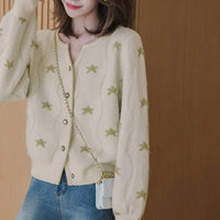 Purple Star V-Neck Cardigan