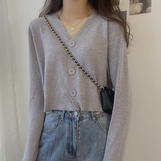 Loose V-Neck Commuter Cardigan