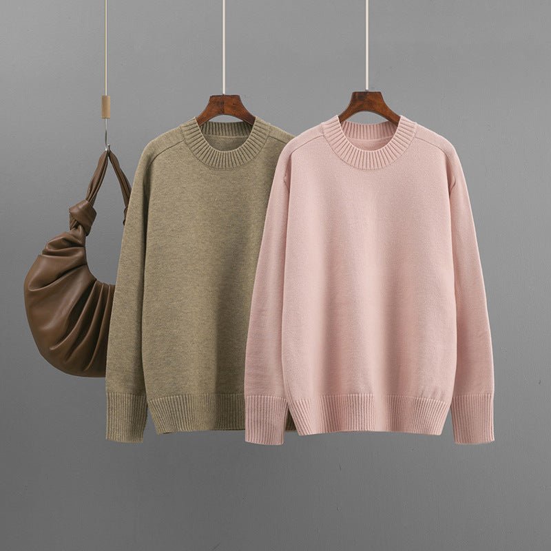 Basic Loose Crew Neck Bottoming Sweater