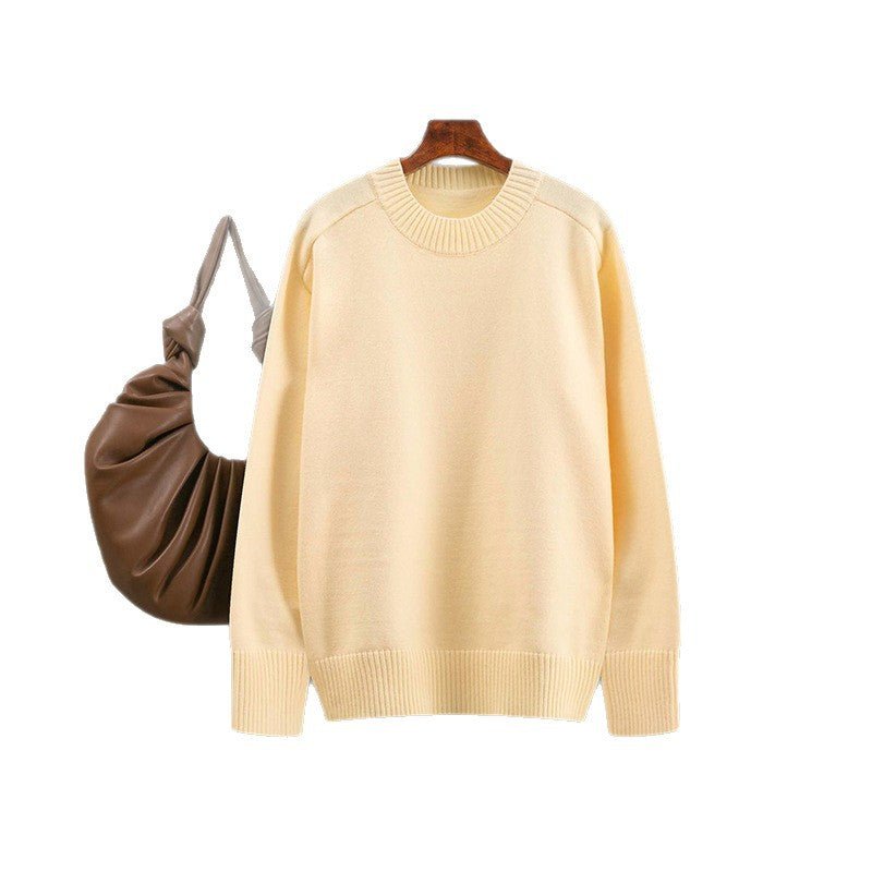Basic Loose Crew Neck Bottoming Sweater
