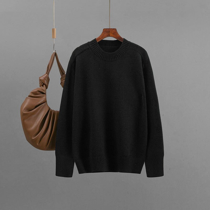 Basic Loose Crew Neck Bottoming Sweater