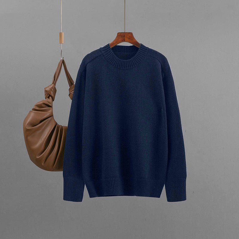 Basic Loose Crew Neck Bottoming Sweater