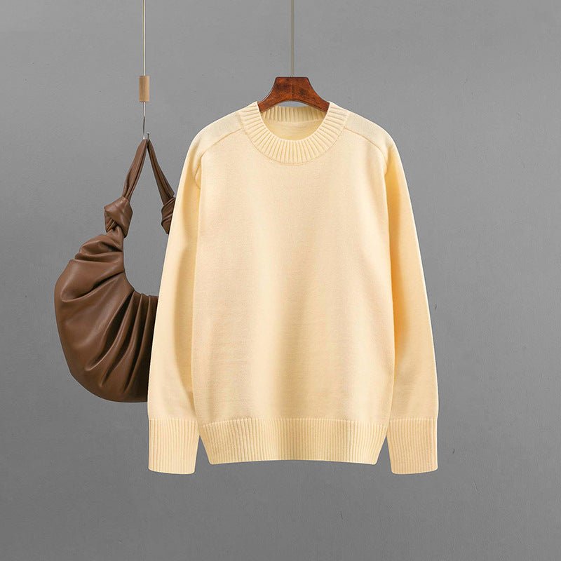 Basic Loose Crew Neck Bottoming Sweater