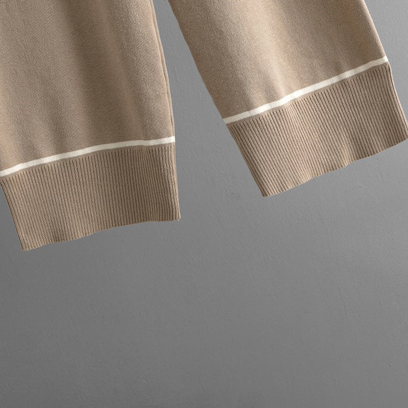 Loose Casual Knit Pullover Two-Piece Set