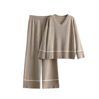 Loose Casual Knit Pullover Two-Piece Set