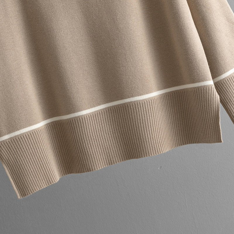 Loose Casual Knit Pullover Two-Piece Set