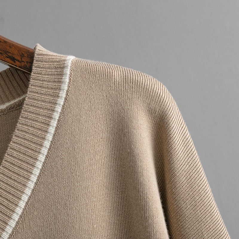 Loose Casual Knit Pullover Two-Piece Set