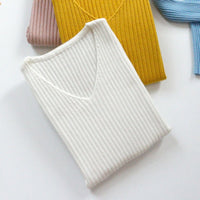 Slim Fit V-Neck Winter Top