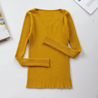 Slim Fit V-Neck Winter Top