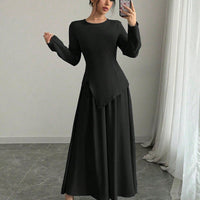 Elegant Cinched Top & Asymmetrical Skirt Set