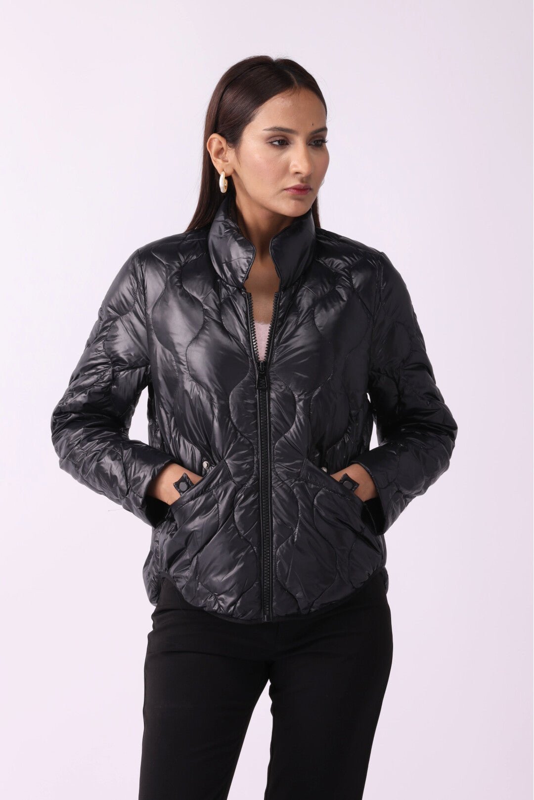 Black Padded Puffer Jacket