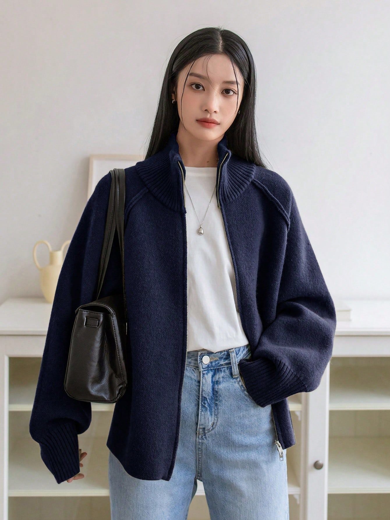 3D Wool Blend Cardigan