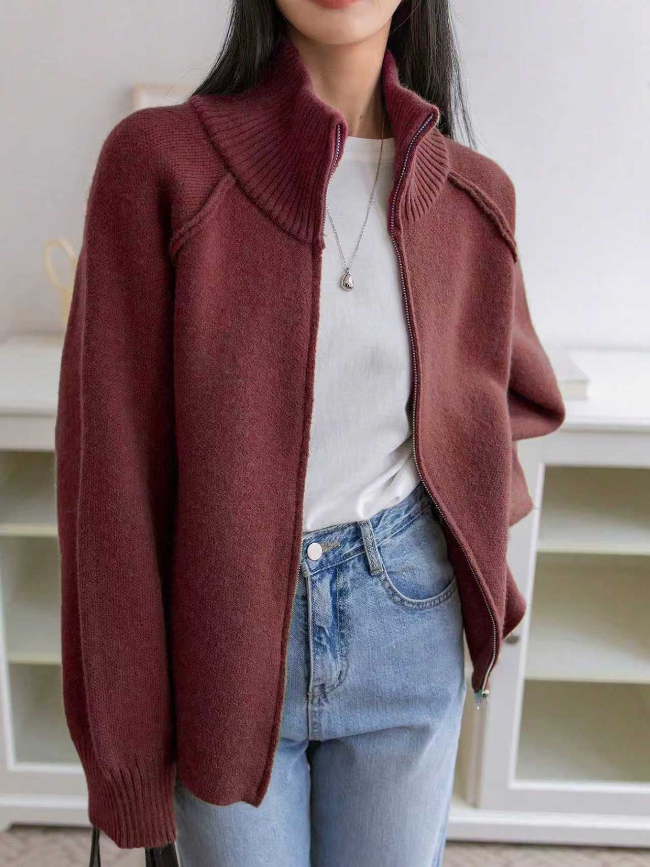 3D Wool Blend Cardigan