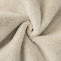 Beige Sleeveless Fur Vest