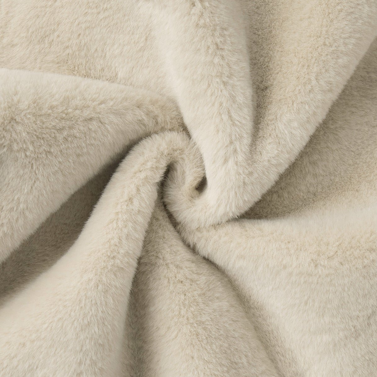 Beige Sleeveless Fur Vest