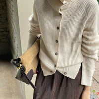 Loose Thick Cashmere Blend Cardigan