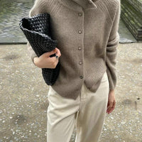 Loose Thick Cashmere Blend Cardigan