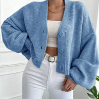 Loose Retro Flower Clip Cardigan