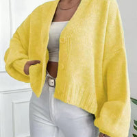 Loose Retro Flower Clip Cardigan