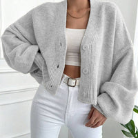 Loose Retro Flower Clip Cardigan