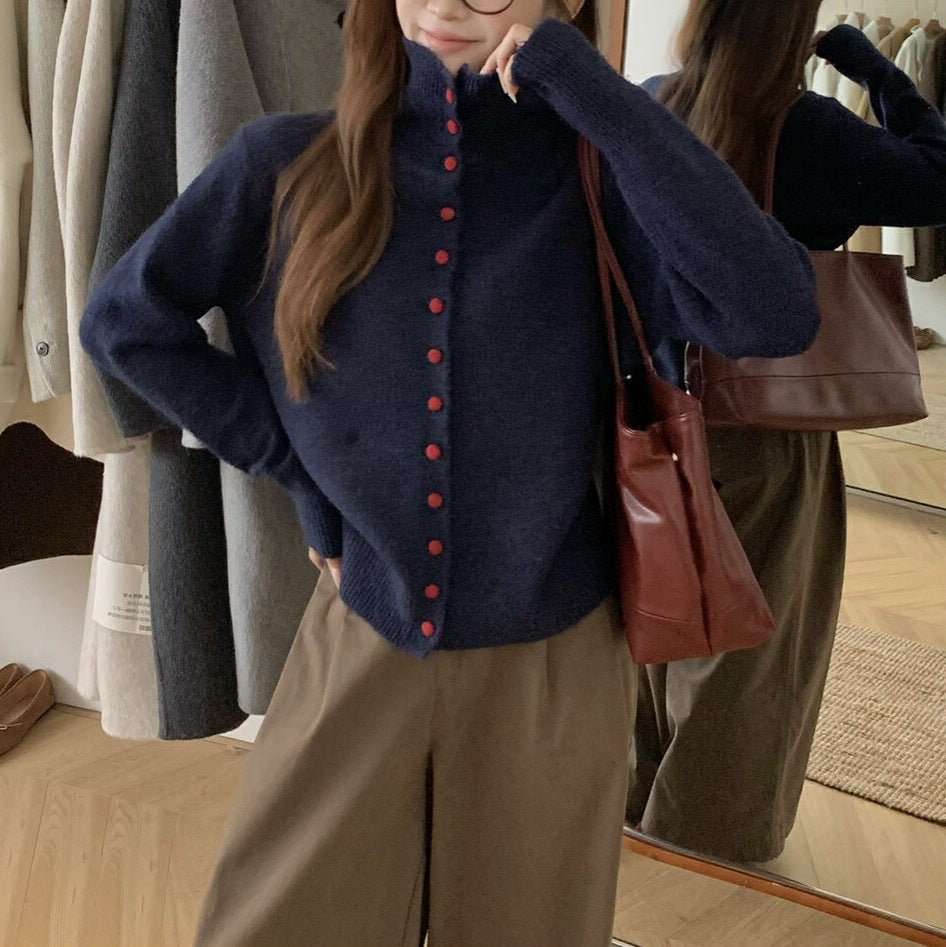 Loose Korean Style Color-Contrast Sweater