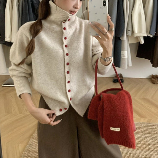 Loose Korean Style Color-Contrast Sweater