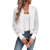 Lace Patchwork Baseball Jacket