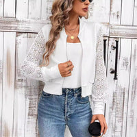 Lace Patchwork Baseball Jacket