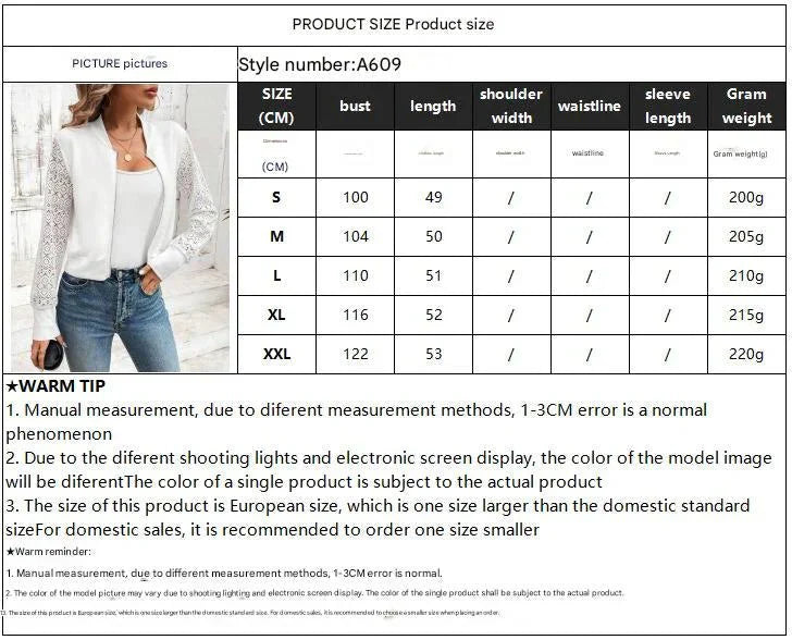 Lace Patchwork Baseball Jacket