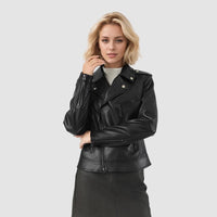 Waisted Short Leather Jacket