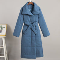 Long Belted Padded Coat