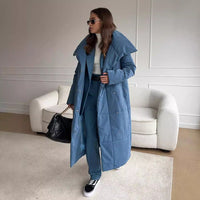 Long Belted Padded Coat