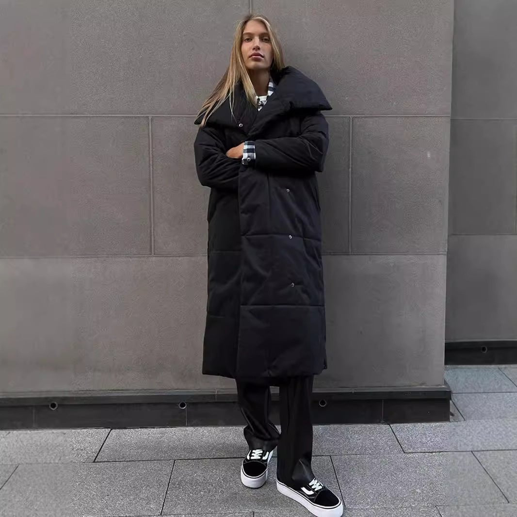 Long Belted Padded Coat