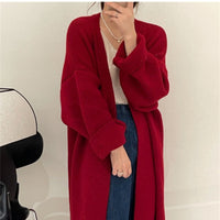 V-Neck Lazy Fit Sweater Coat