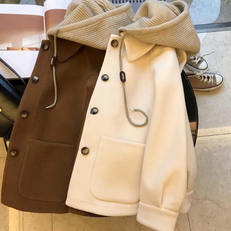 Loose Polo Wool Jacket