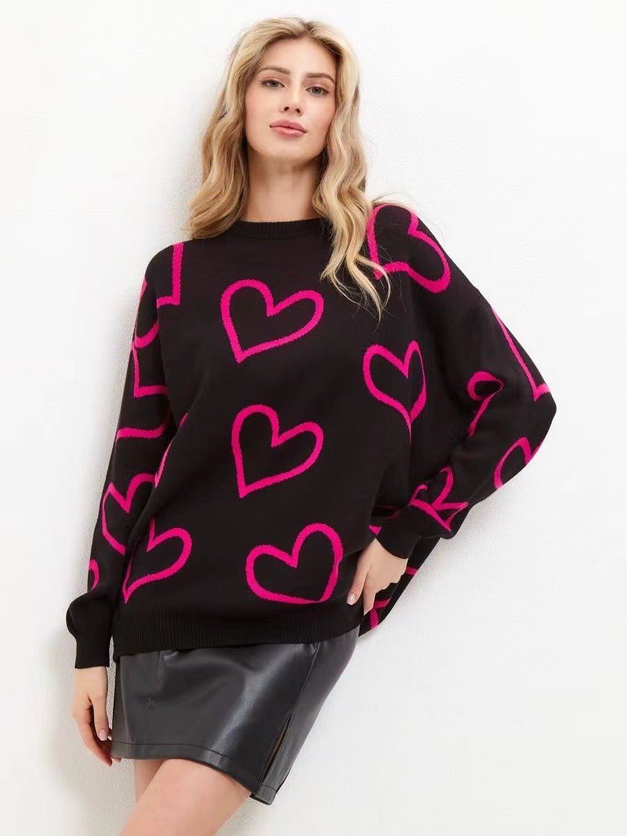 Loose Love Jacquard Knit Pullover