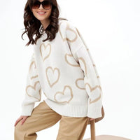 Loose Love Jacquard Knit Pullover