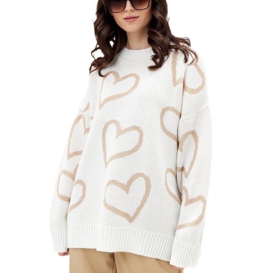 Loose Love Jacquard Knit Pullover