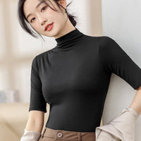 Japanese Korean Style Soft Stretch Tee for Spring 2025