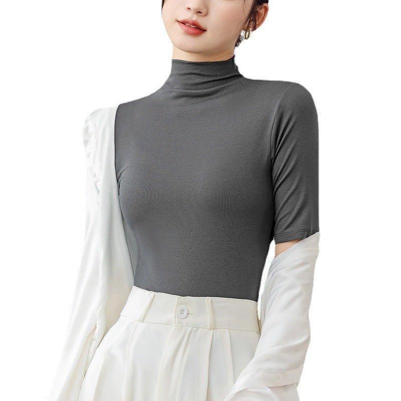 Japanese Korean Style Soft Stretch Tee for Spring 2025