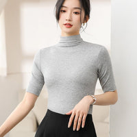 Japanese Korean Style Soft Stretch Tee for Spring 2025