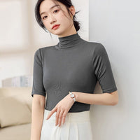 Japanese Korean Style Soft Stretch Tee for Spring 2025