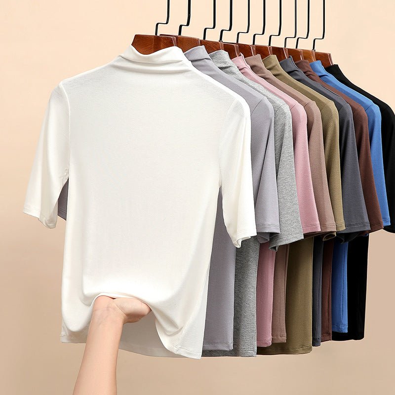 Japanese Korean Style Soft Stretch Tee for Spring 2025